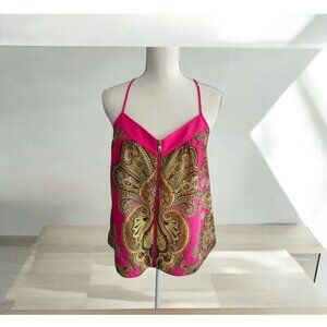 TED BAKER Pink Paisley Tank Top Size Medium